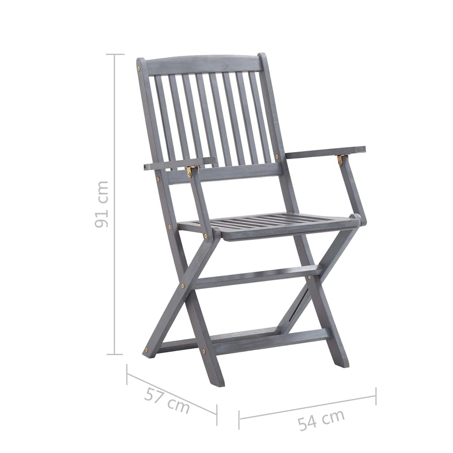 Tuinstoelen Inklapbaar Met Kussens Massief Acaciahout 8