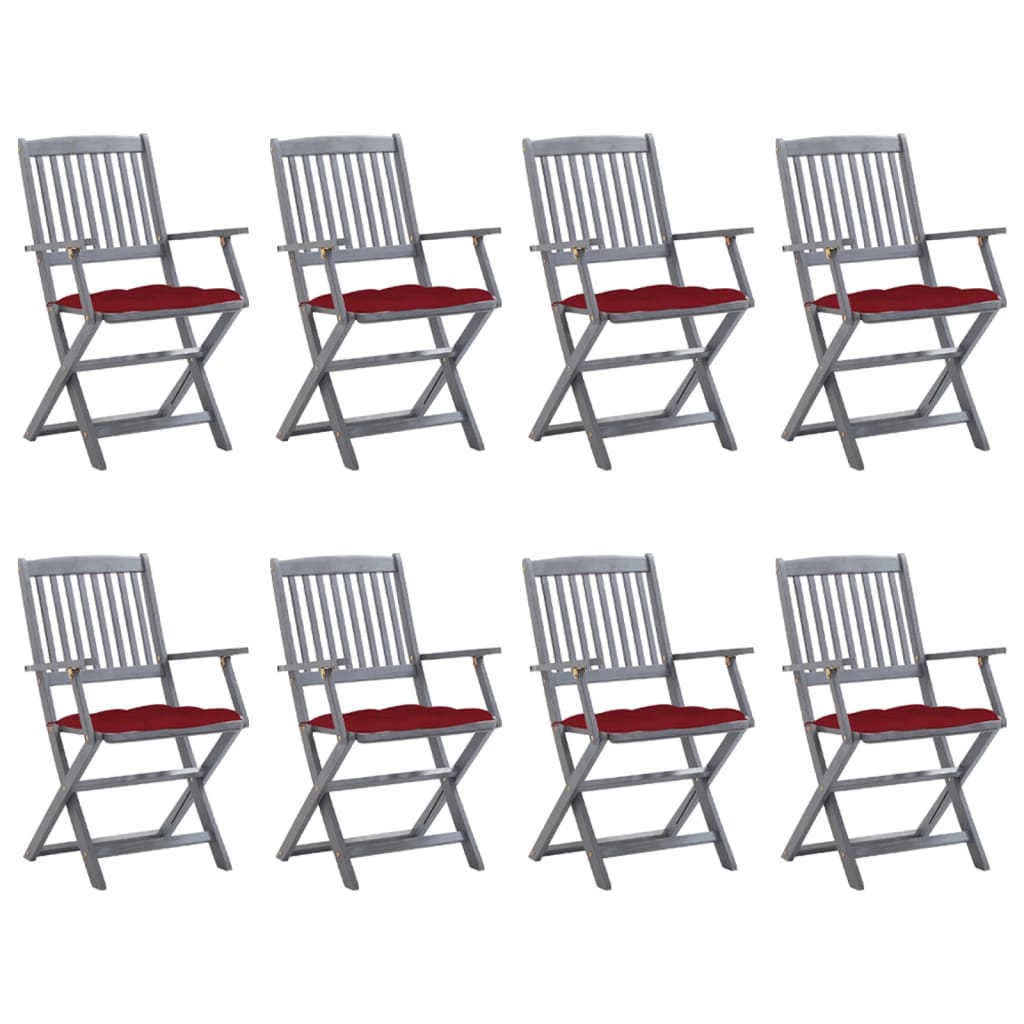 Tuinstoelen Inklapbaar Met Kussens Massief Acaciahout 8