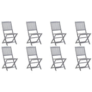 Tuinstoelen 8 st inklapbaar massief acaciahout