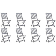 Tuinstoelen 8 St Inklapbaar Met Kussens Massief Acaciahout Crème