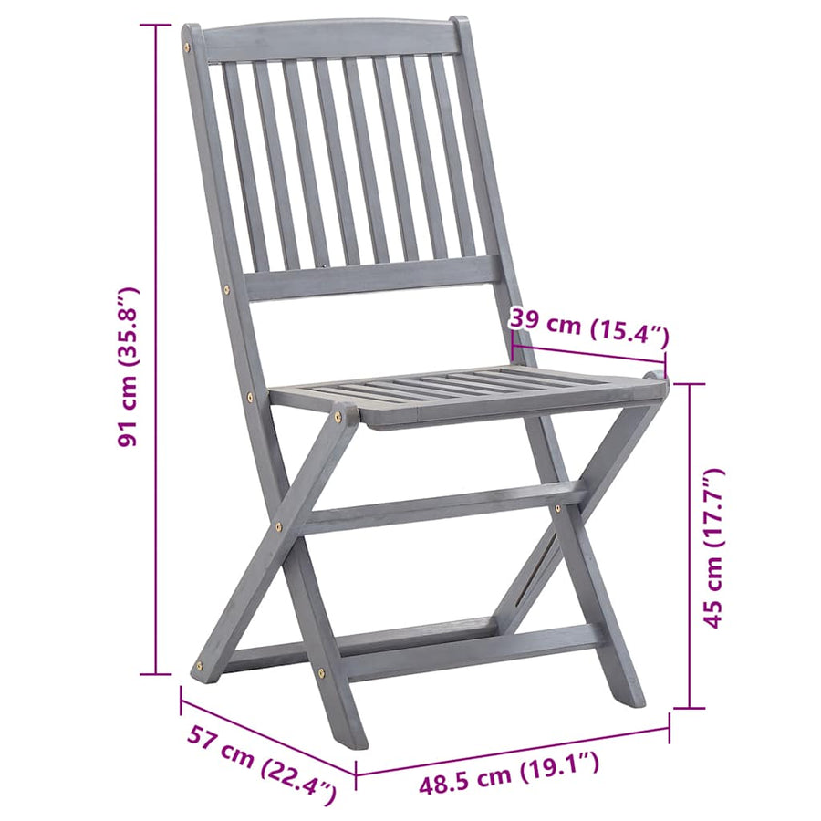 Tuinstoelen Inklapbaar Met Kussens Massief Acaciahout 8