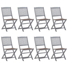 Tuinstoelen 8 St Inklapbaar Met Kussens Massief Acaciahout Taupe