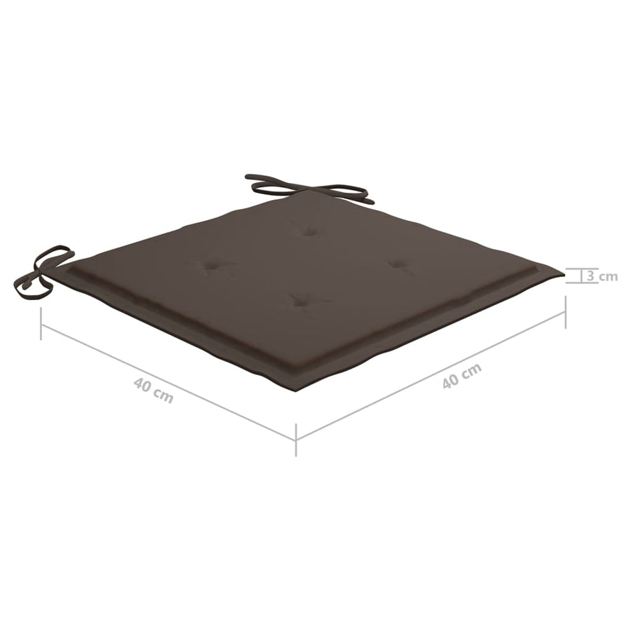 Tuinstoelen 8 St Inklapbaar Met Kussens Massief Acaciahout Taupe