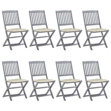 Tuinstoelen Inklapbaar Met Kussens Massief Acaciahout 8 Crème