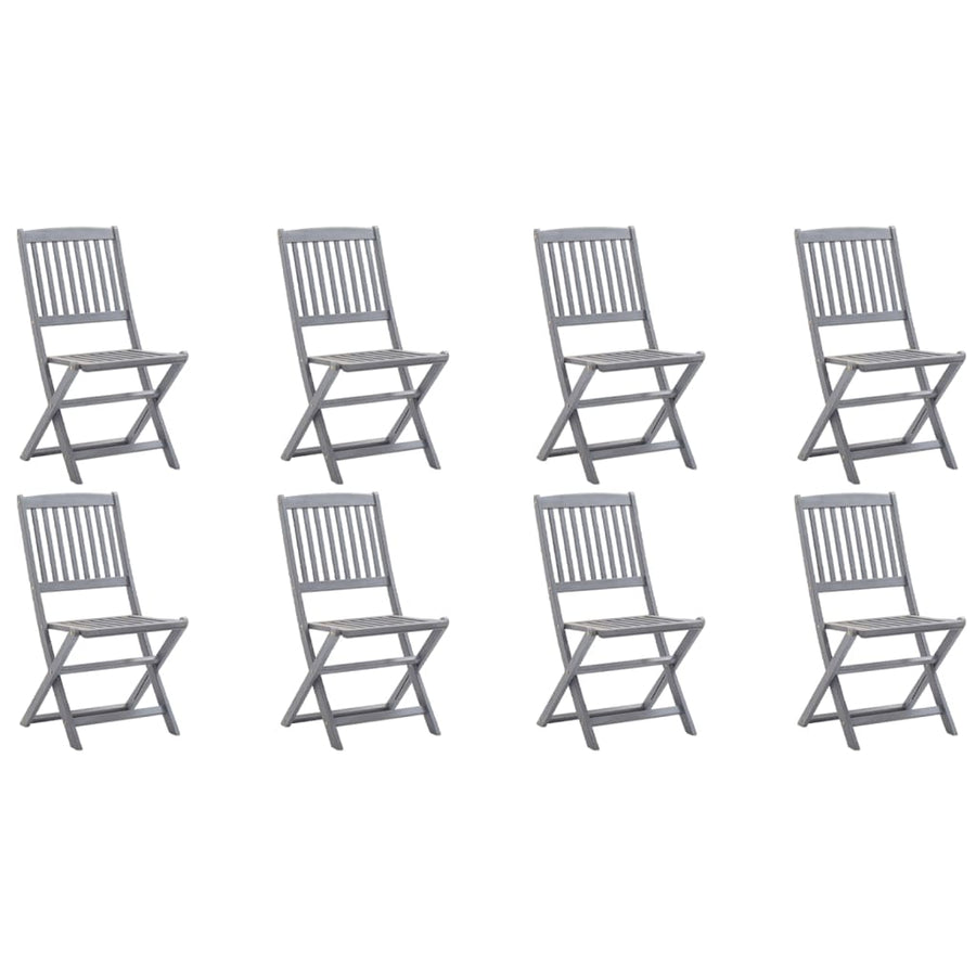 Tuinstoelen Inklapbaar Met Kussens Massief Acaciahout 8 Taupe