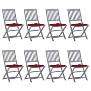 Tuinstoelen inklapbaar massief acaciahout set van 8