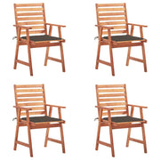 Tuinstoelen massief acaciahout set 4 stuks