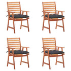 Garden Chairs with Cushions Solid Acacia Wood 4