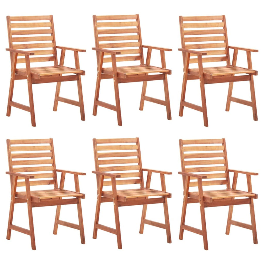 Tuinstoelen Met Kussens Massief Acaciahout 6 Crème