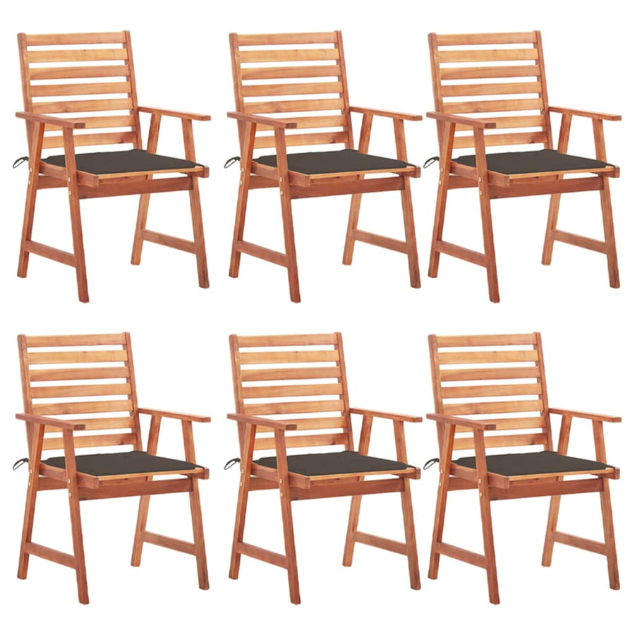 Tuinstoelen Met Kussens Massief Acaciahout 6 Taupe