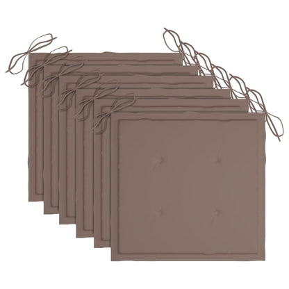 Tuinstoelen Met Kussens Massief Acaciahout 6 Taupe