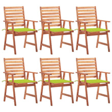 Tuinstoelen Met Kussens Massief Acaciahout 6 Heldergroen