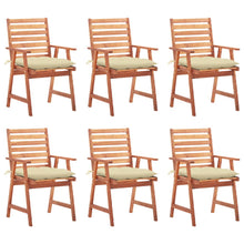 Tuinstoelen Met Kussens Massief Acaciahout 6 Crème