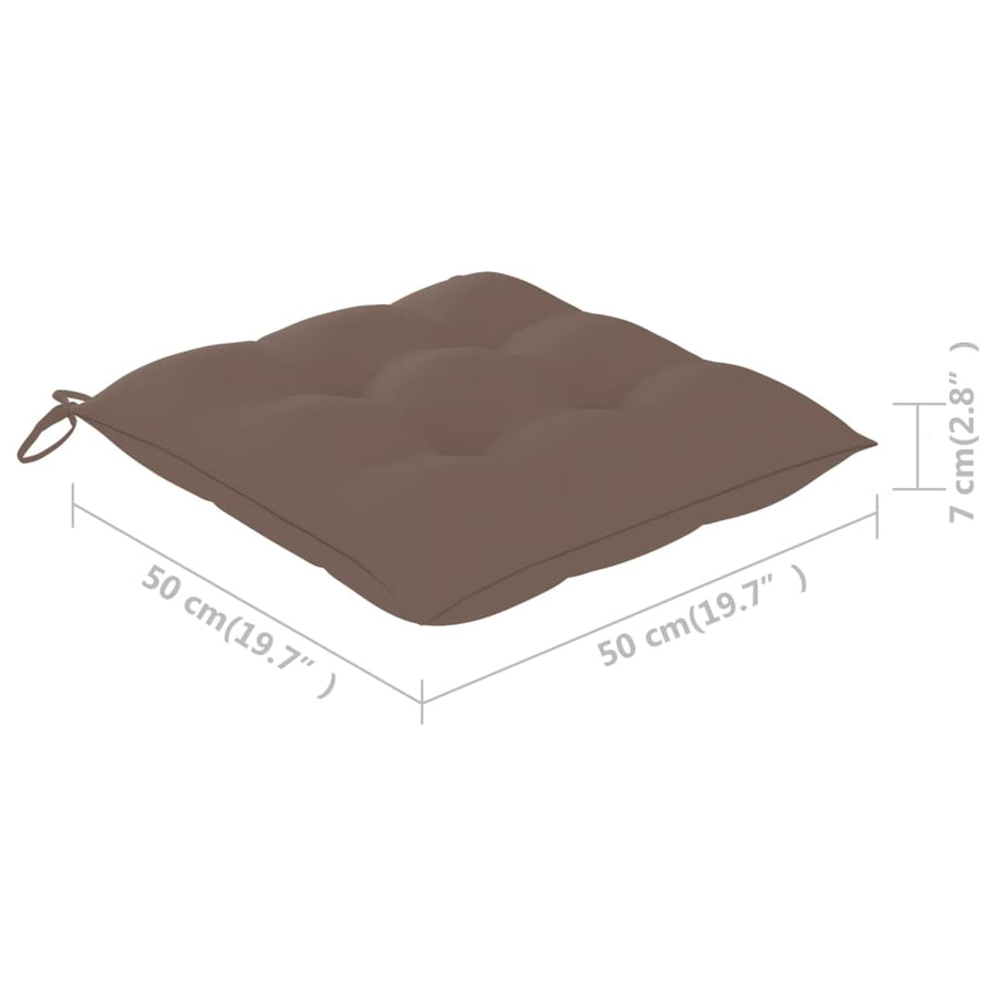 Tuinstoelen 6 st met kussens massief acaciahout