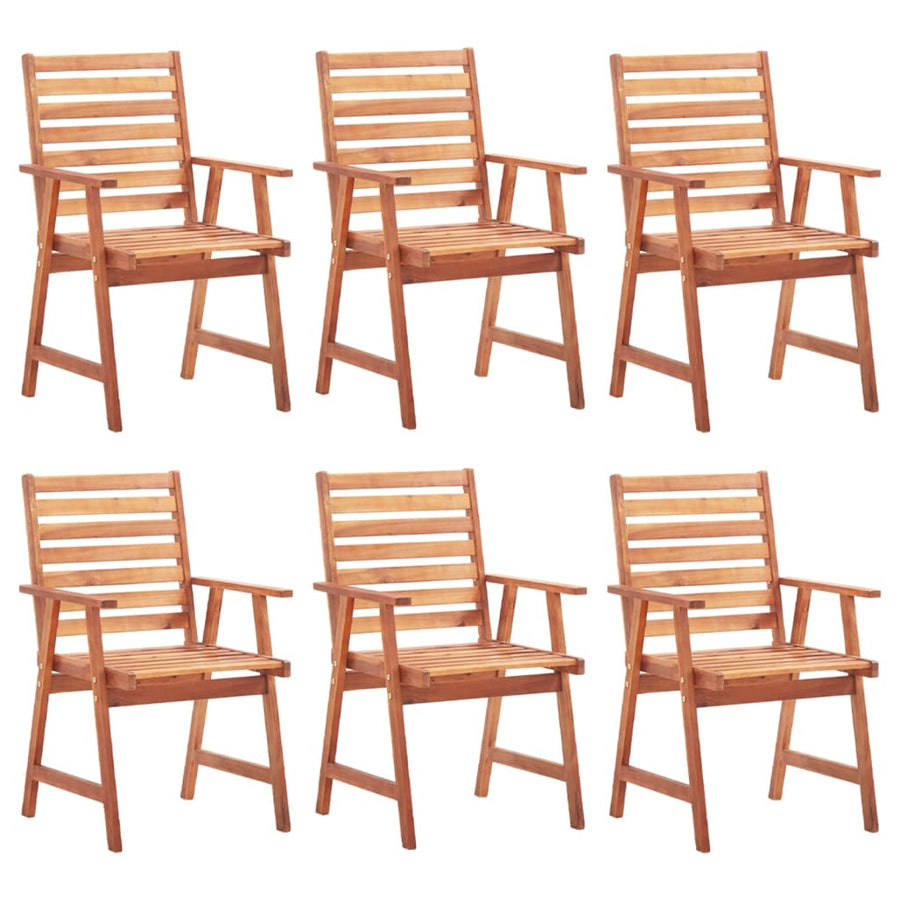 Tuinstoelen 6 St Met Kussens Massief Acaciahout 1 Wijnrood