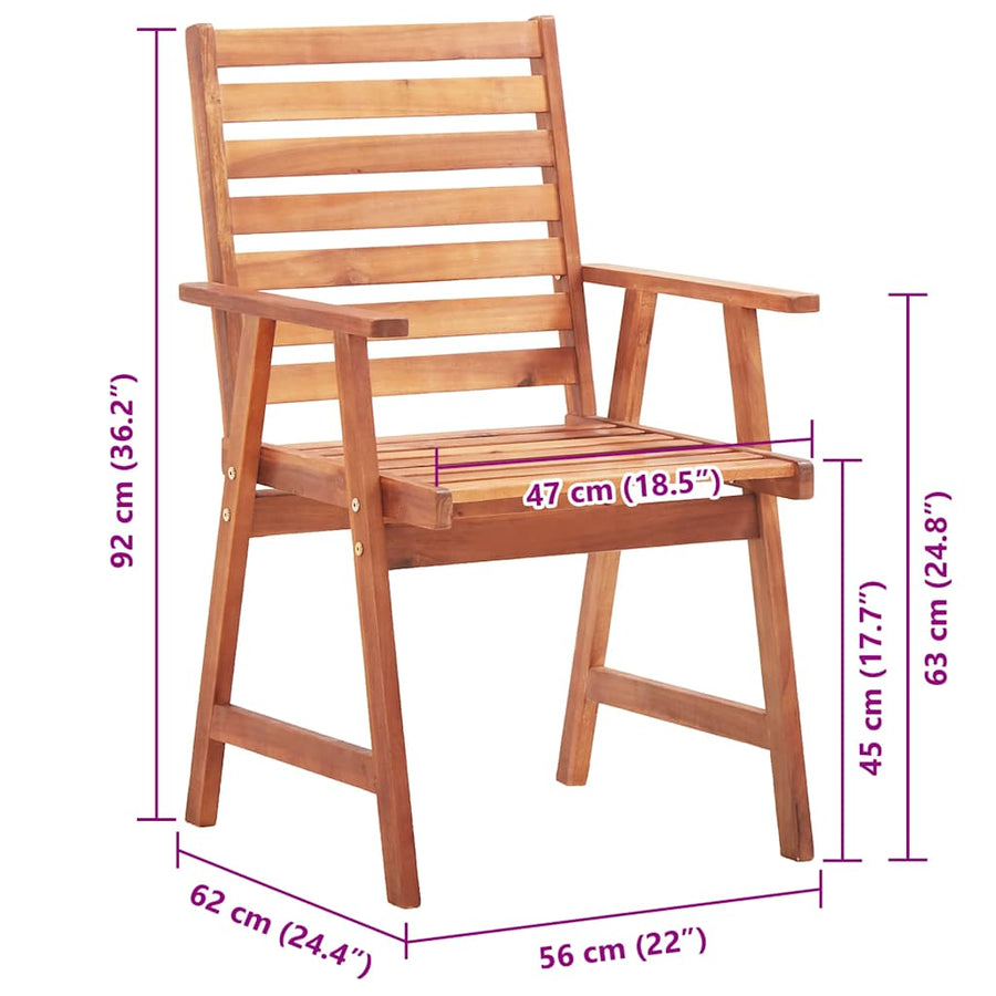 Tuinstoelen Met Kussens Massief Acaciahout 8