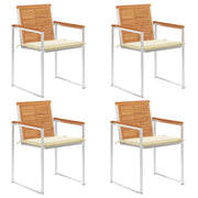 Tuinstoelen 4 st massief acaciahout