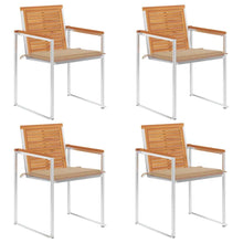 Tuinstoelen 4 St Met Kussens Massief Acaciahout Beige