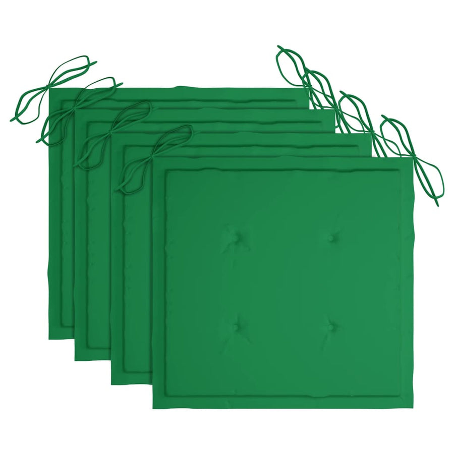 Tuinstoelen 4 St Met Kussens Massief Acaciahout Groen
