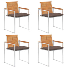 Tuinstoelen 4 St Met Kussens Massief Acaciahout Taupe