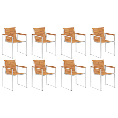 Tuinstoelen 8 St Met Kussens Massief Acaciahout