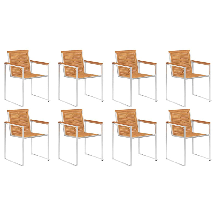 Tuinstoelen 8 St Met Kussens Massief Acaciahout