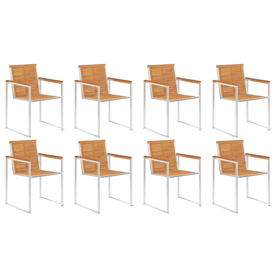 Tuinstoelen 8 St Met Kussens Massief Acaciahout Taupe