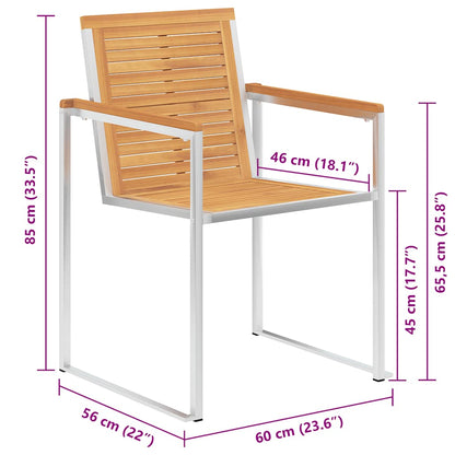 Tuinstoelen 4 St Met Kussens Massief Teakhout Antraciet