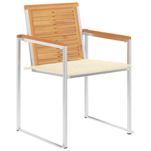 Tuinstoelen 4 St Met Kussens Massief Teakhout Crème