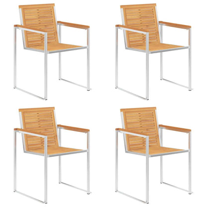 Tuinstoelen 4 St Met Kussens Massief Teakhout Taupe