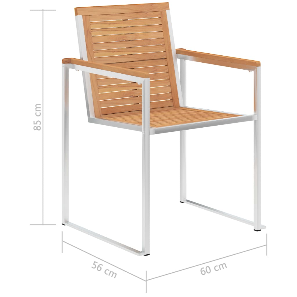 Tuinstoelen 4 St Met Kussens Massief Teakhout Grijs
