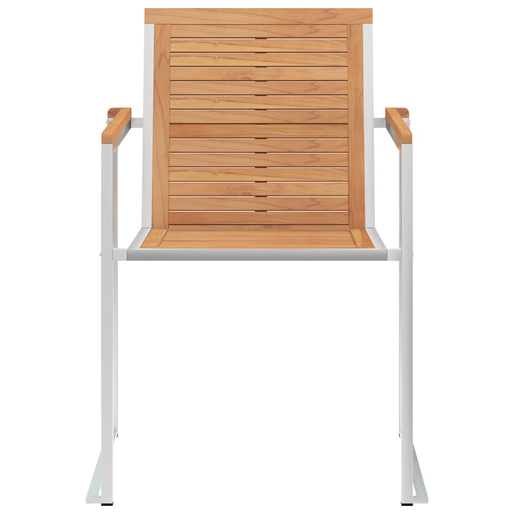 Tuinstoelen 4 St Met Kussens Massief Teakhout Grijs