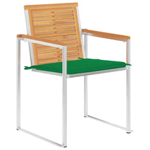 Tuinstoelen 8 St Met Kussens Massief Teakhout Groen
