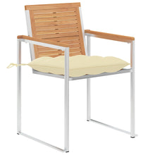 Tuinstoelen 8 St Met Kussens Massief Teakhout Crème