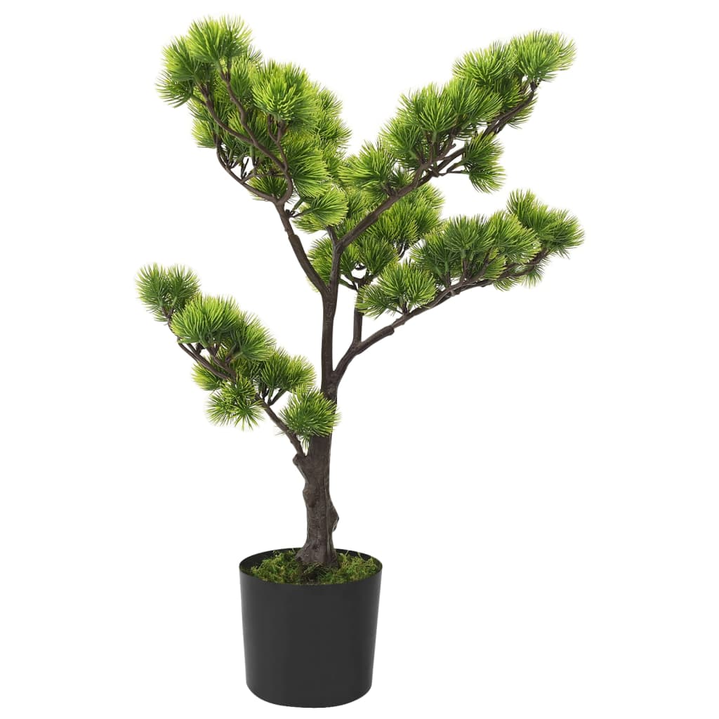 Kunstplant met pot pinus bonsai 60 cm groen 60 cm Donkergroen
