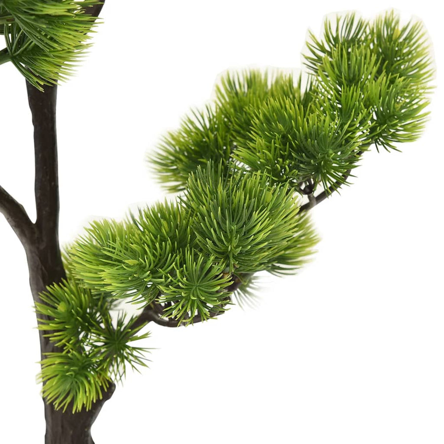 Kunstplant met pot pinus bonsai 60 cm groen 60 cm Donkergroen