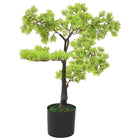 Kunstplant Met Pot Cipres Bonsai 60 cm Zwart en groen