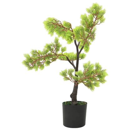 Kunstplant Met Pot Cipres Bonsai 60 cm Zwart en groen