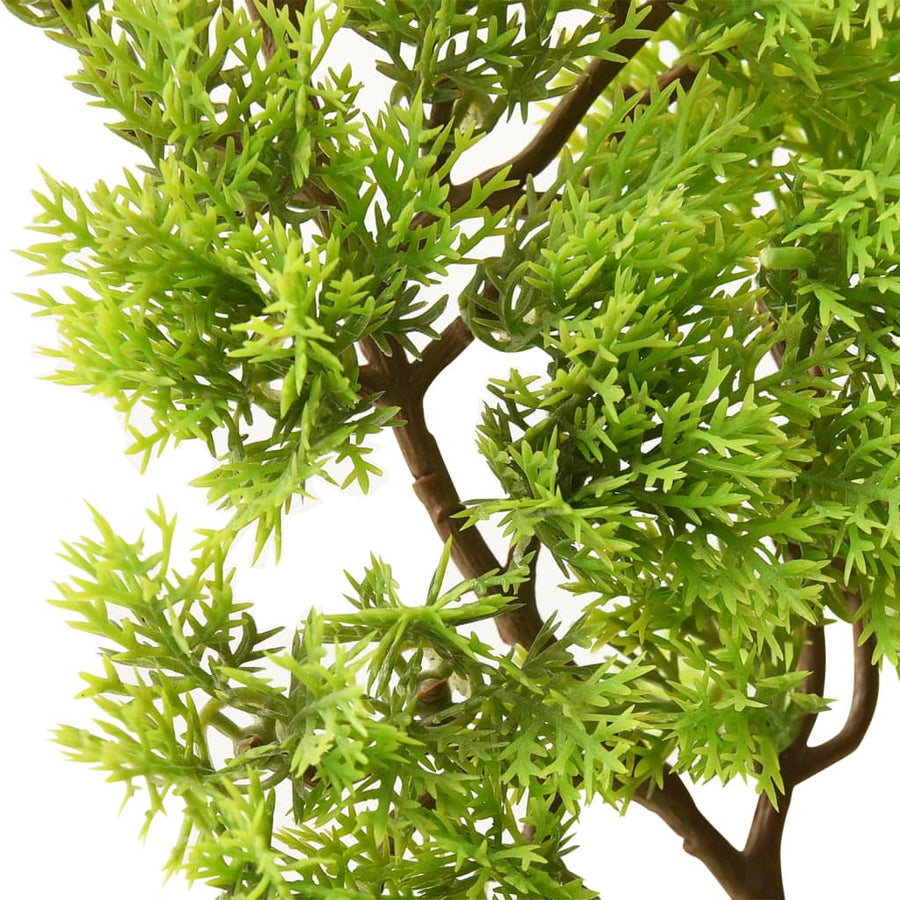 Kunstplant Met Pot Cipres Bonsai 60 cm Zwart en groen