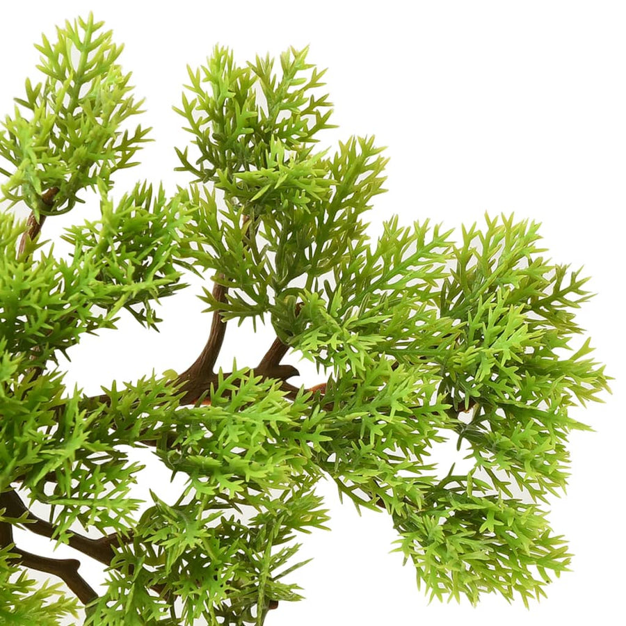 Kunstplant Met Pot Cipres Bonsai 60 cm Zwart en groen
