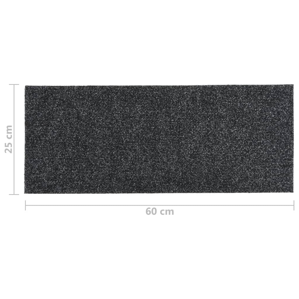 Trapmatten Zelfklevend Rechthoekig 15 60 x 25 cm Grijs