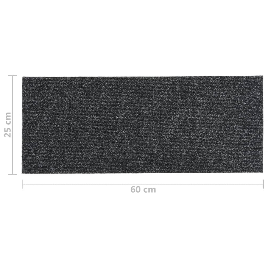 Trapmatten Zelfklevend Rechthoekig 15 60 x 25 cm Grijs