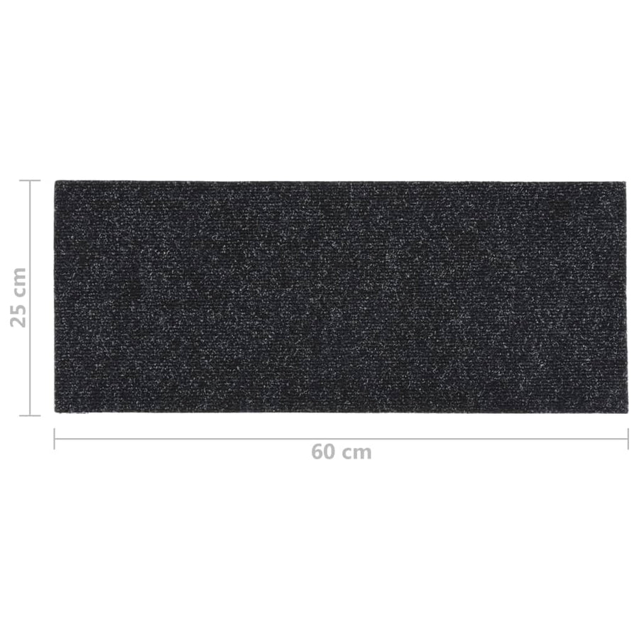 Trapmatten Zelfklevend Rechthoekig 15 60 x 25 cm Zwart