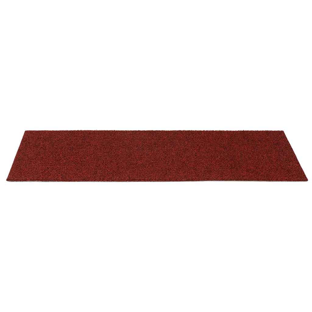 Trapmatten Zelfklevend 15 stuks 60x25 cm Bordeaux Rood Rechthoekig