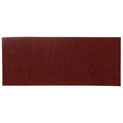 Trapmatten Zelfklevend 15 stuks 60x25 cm Bordeaux Rood Rechthoekig