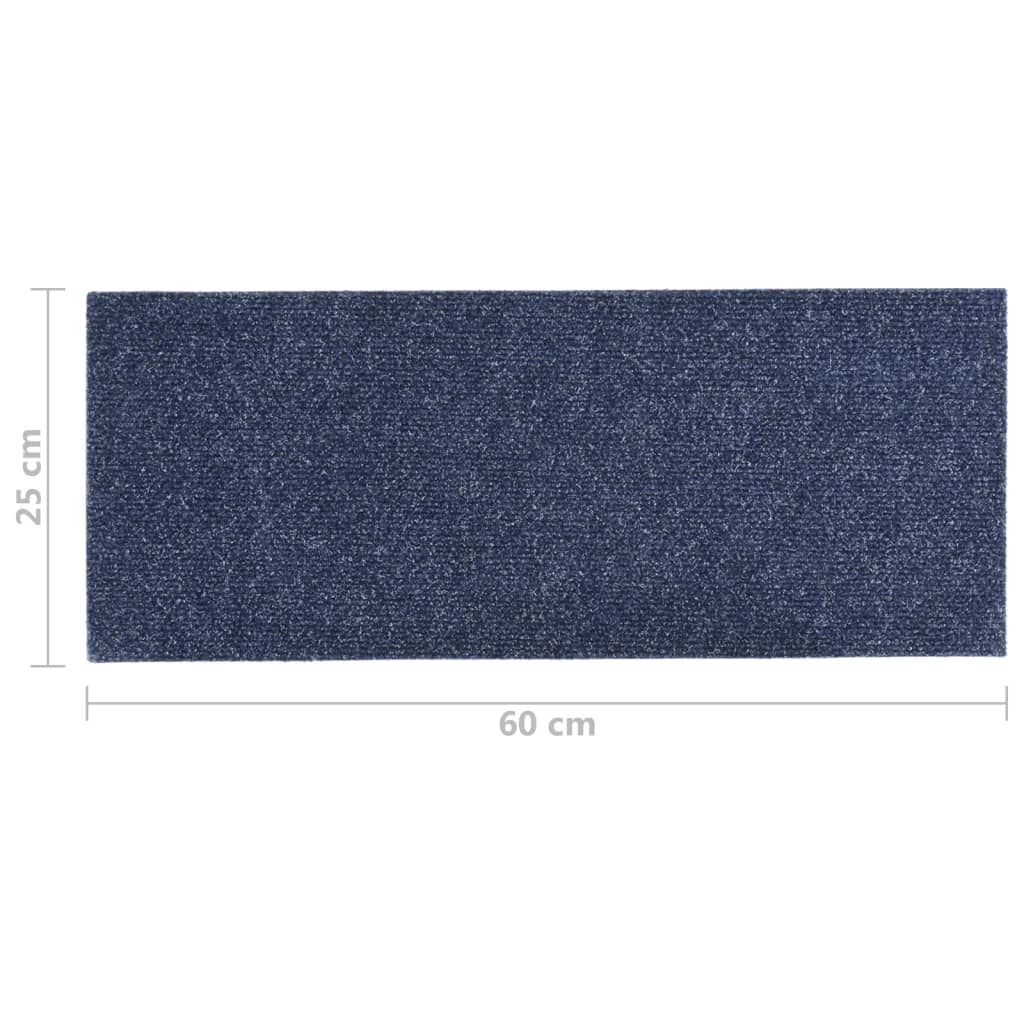 15 St Trapmatten Zelfklevend Rechthoekig 60X25 Cm Grijsblauw 60 x 25 cm grey blue