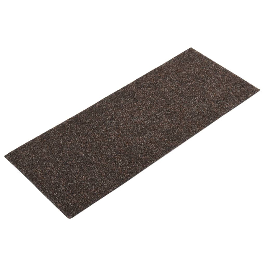 15 St Trapmatten Zelfklevend Rechthoekig 60X25 Cm Donkerbruin 60 x 25 cm