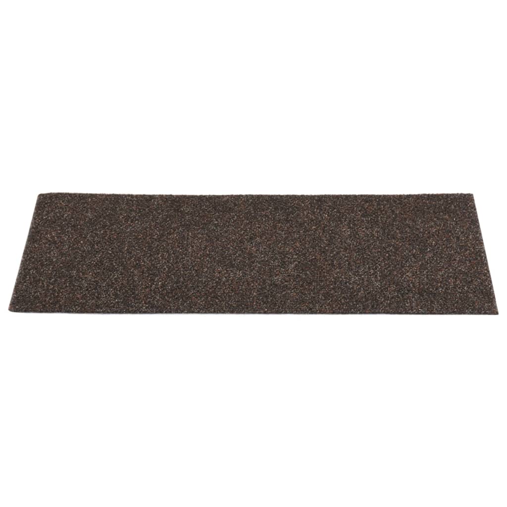 15 St Trapmatten Zelfklevend Rechthoekig 60X25 Cm Donkerbruin 60 x 25 cm