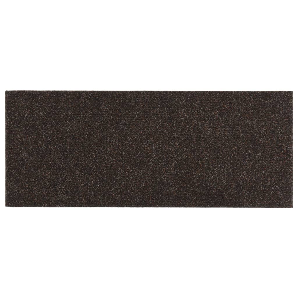 15 St Trapmatten Zelfklevend Rechthoekig 60X25 Cm Donkerbruin 60 x 25 cm