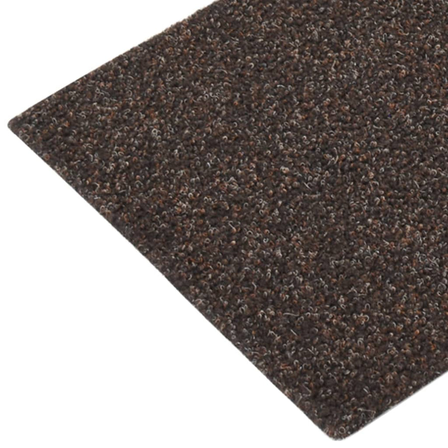 15 St Trapmatten Zelfklevend Rechthoekig 60X25 Cm Donkerbruin 60 x 25 cm